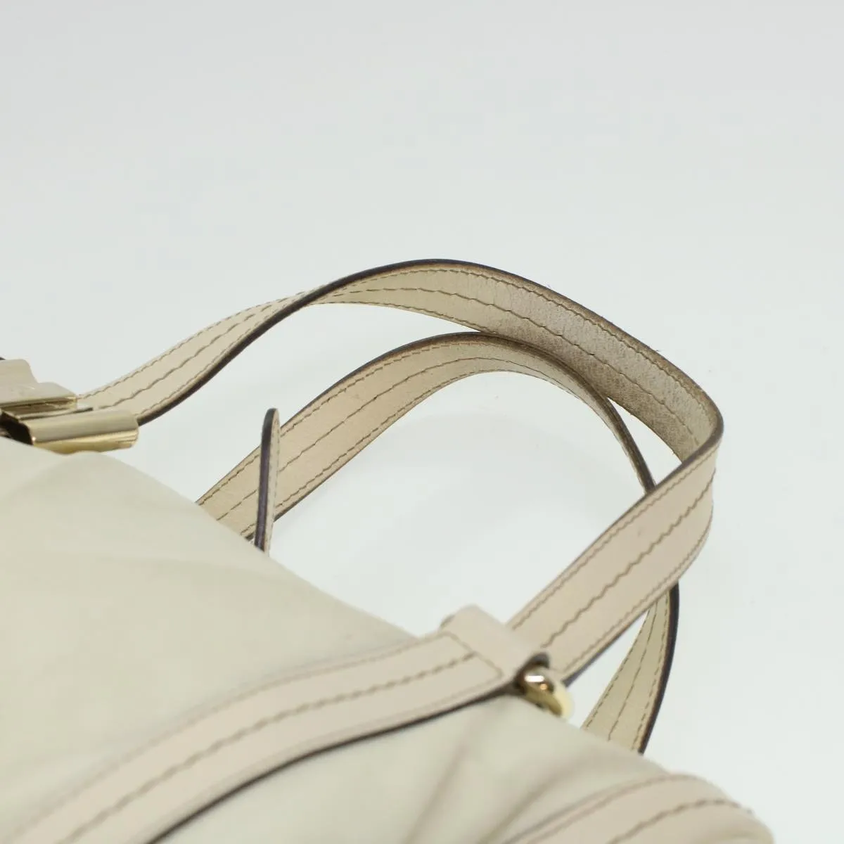 GUCCI Boston Bag Leather White 181487  yb122