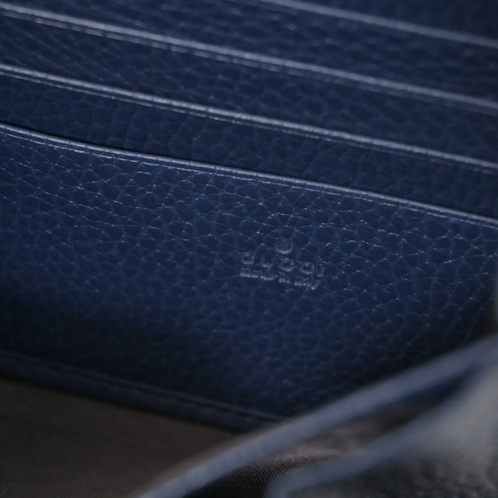 Gucci Dionysus Mini Chain Bag in Navy Blue Leather