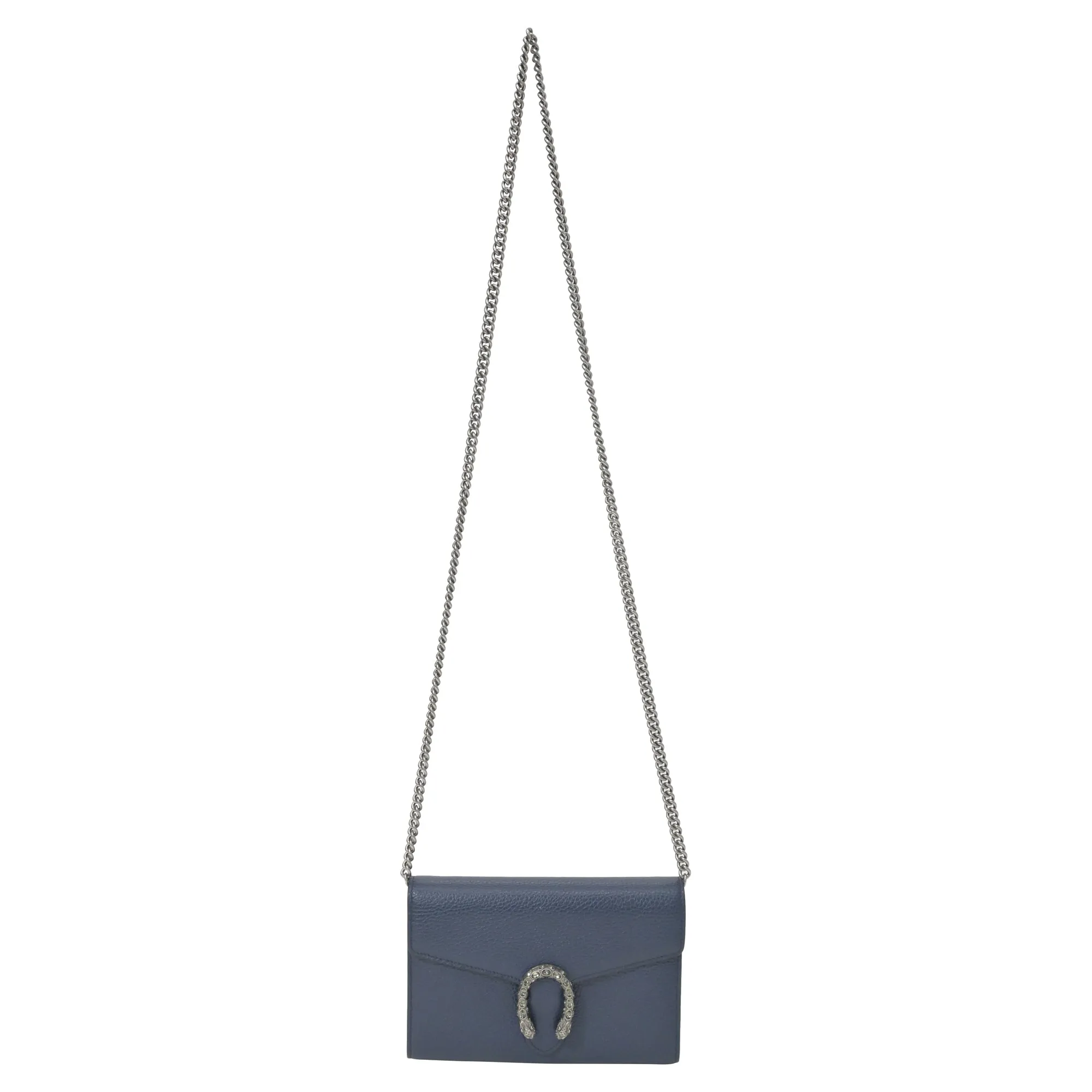 Gucci Dionysus Mini Chain Bag in Navy Blue Leather