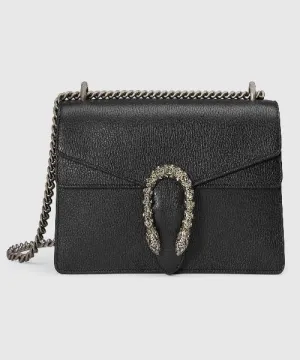 Gucci Dionysus Small Shoulder Bag Black Leather