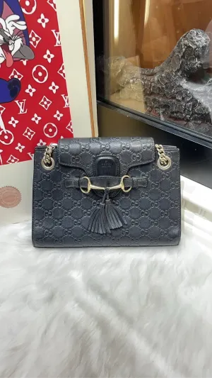 Gucci Emily Black Shoulder Bag
