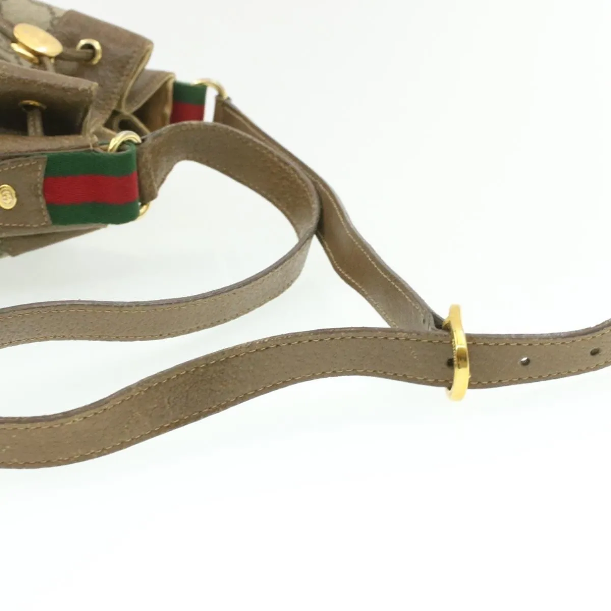 GUCCI GG Canvas Sherry Line Web Shoulder Bag