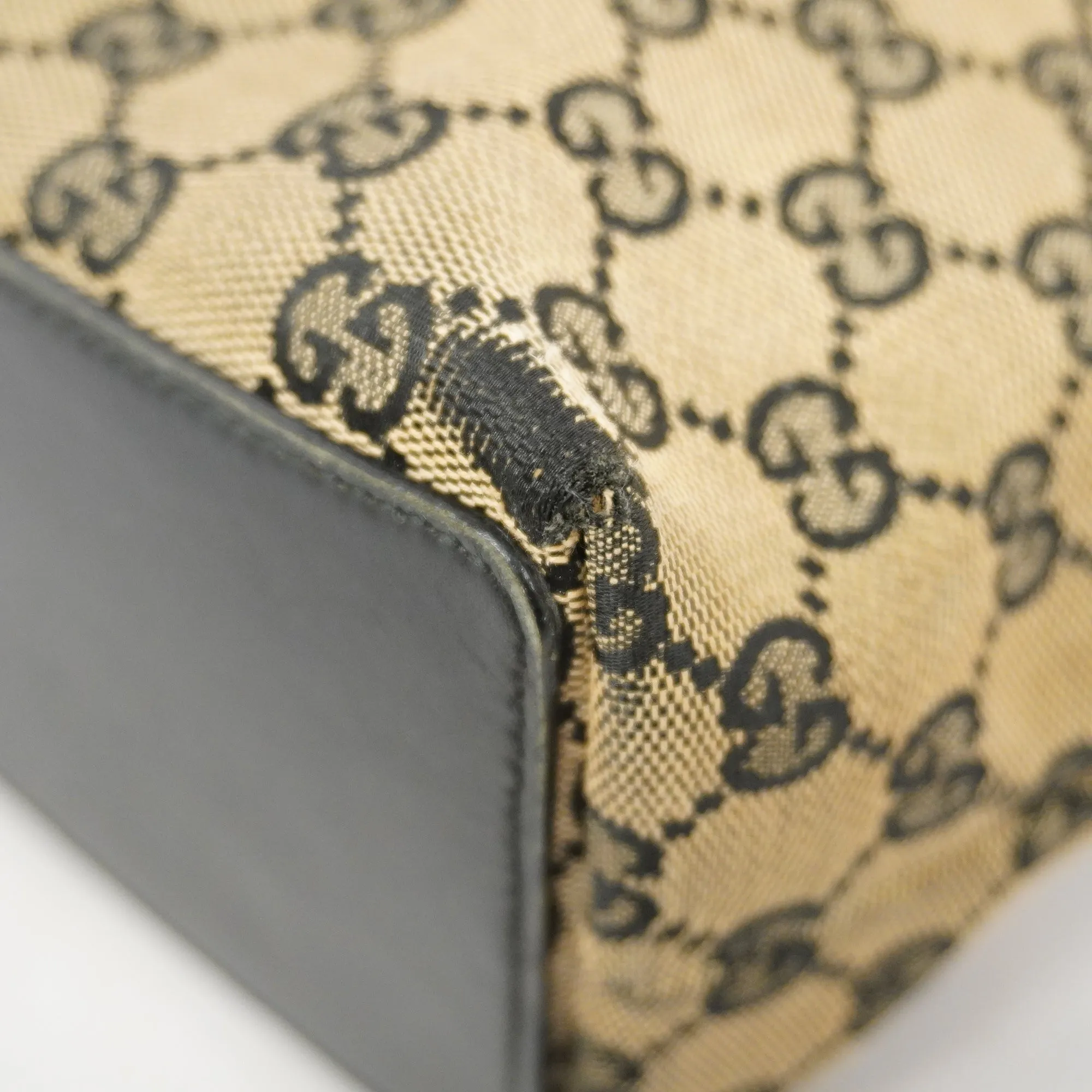 GUCCI  GG Canvas Tote Bag 002 1099 Women's GG Canvas Handbag,Tote Bag Black