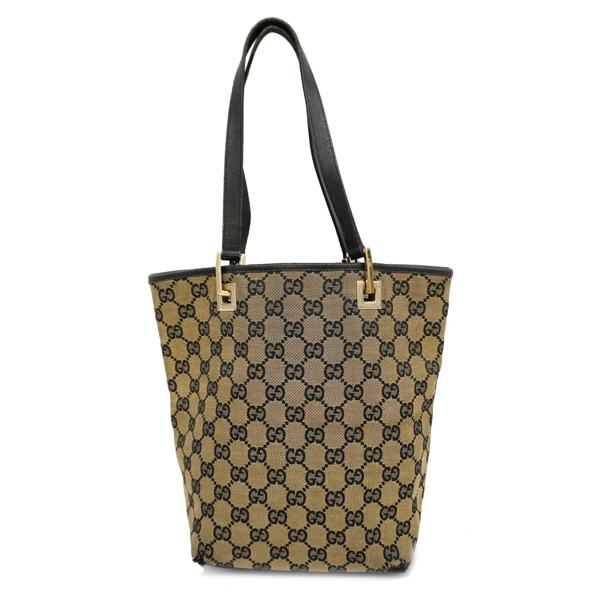 GUCCI  GG Canvas Tote Bag 002 1099 Women's GG Canvas Handbag,Tote Bag Black