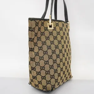 GUCCI  GG Canvas Tote Bag 002 1099 Women's GG Canvas Handbag,Tote Bag Black