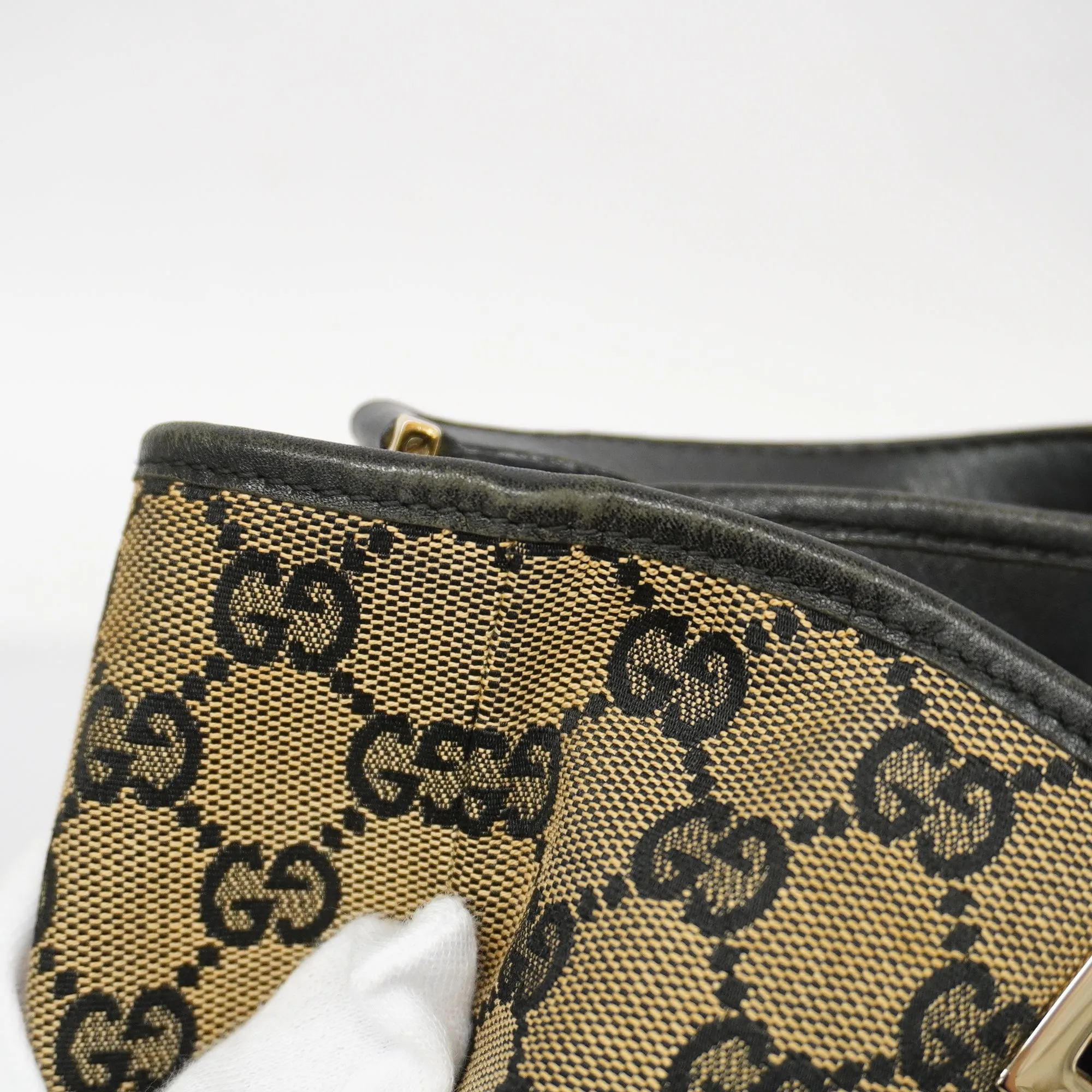 GUCCI  GG Canvas Tote Bag 002 1099 Women's GG Canvas Handbag,Tote Bag Black