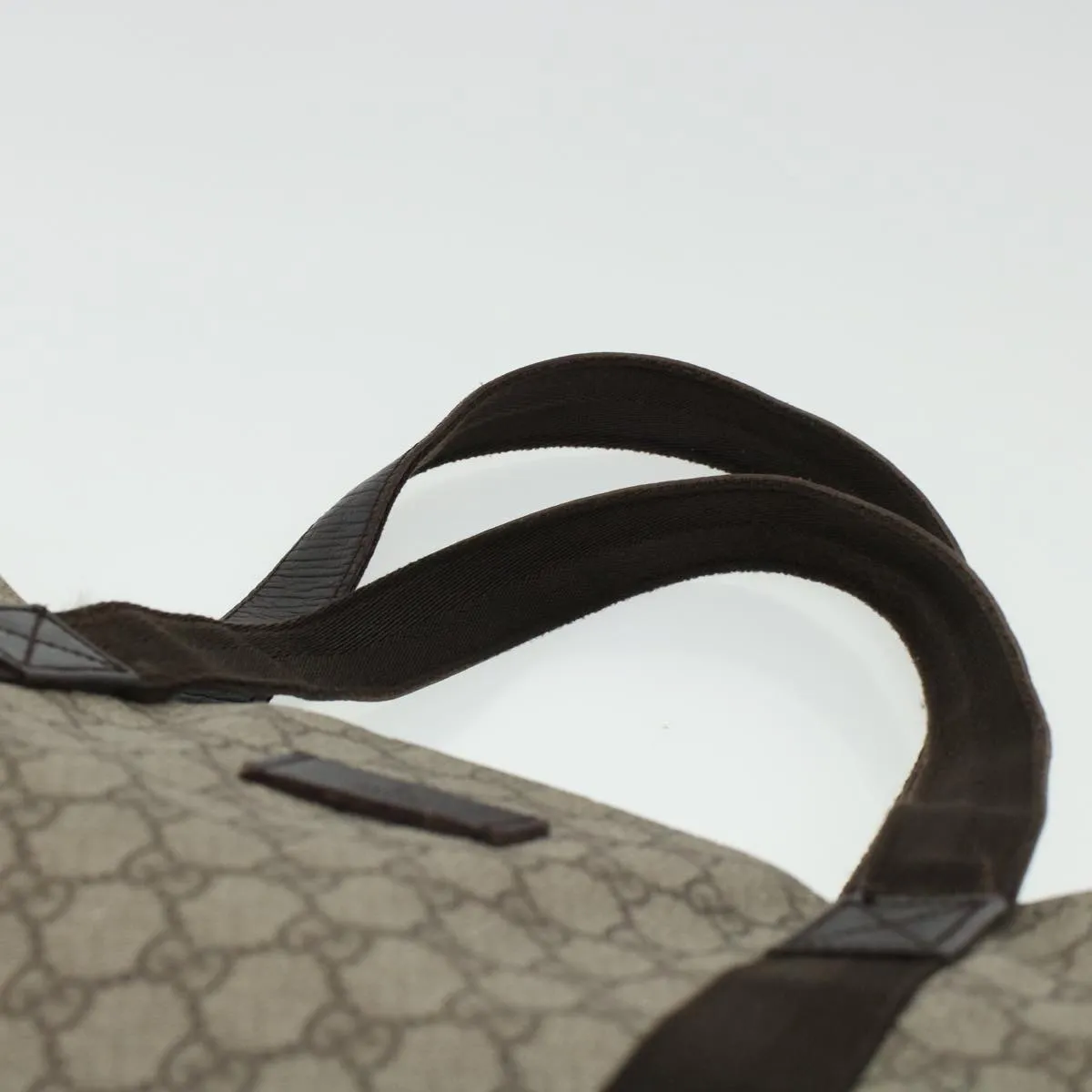 Gucci GG Canvas Tote Bag PVC Leather Beige 141624  ki3005