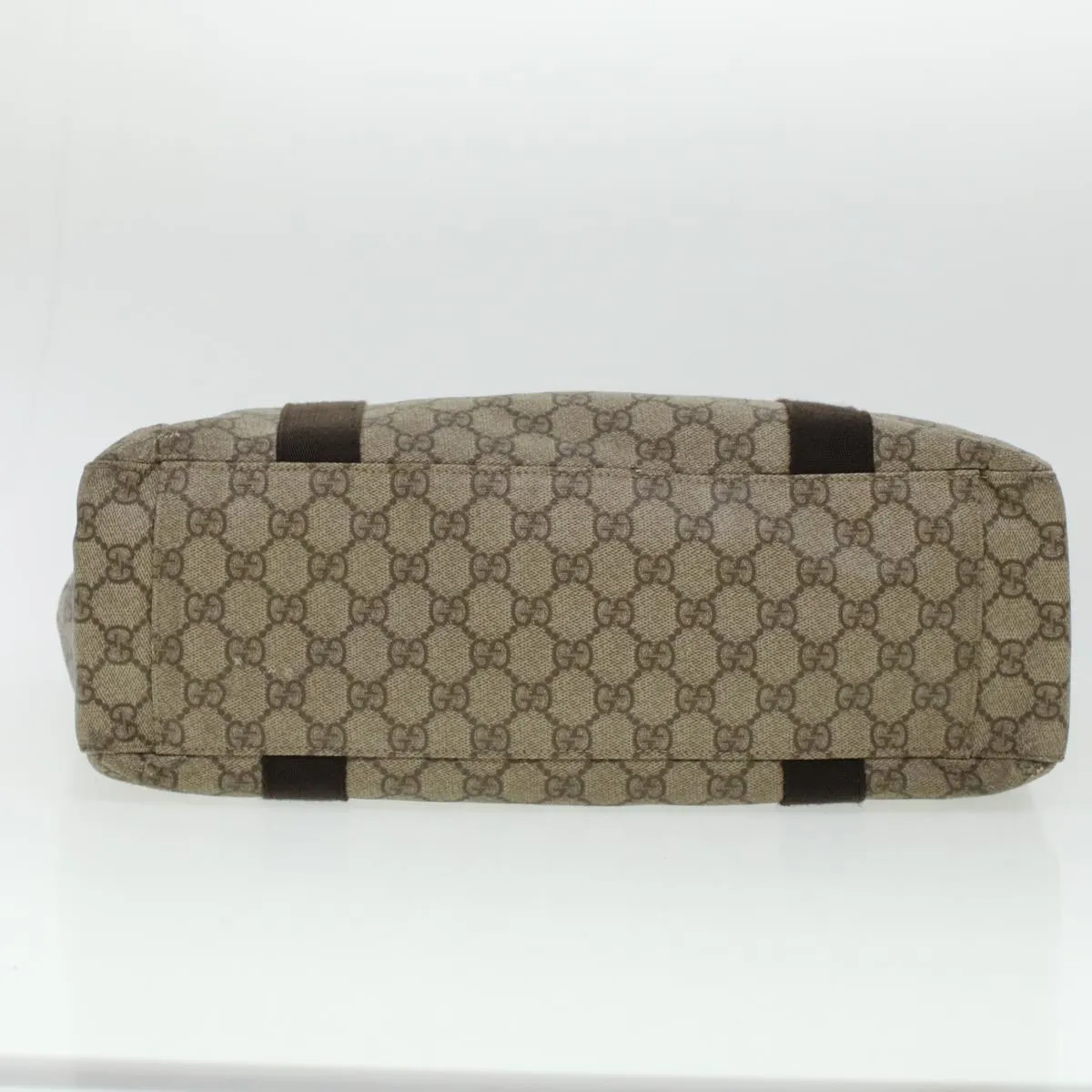 Gucci GG Canvas Tote Bag PVC Leather Beige 141624  ki3005