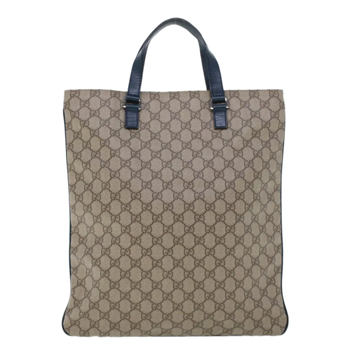 Gucci GG Canvas Tote Bag PVC Leather Beige  am4470