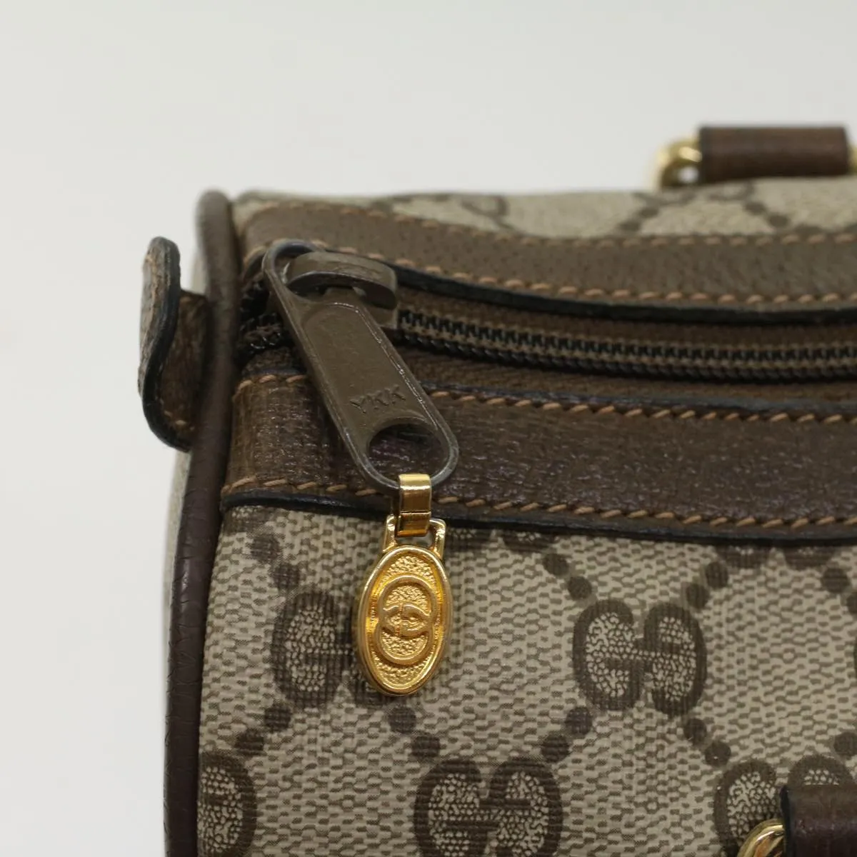 GUCCI GG Canvas Web Sherry Line Boston Bag Beige Red 3902006  bs7253