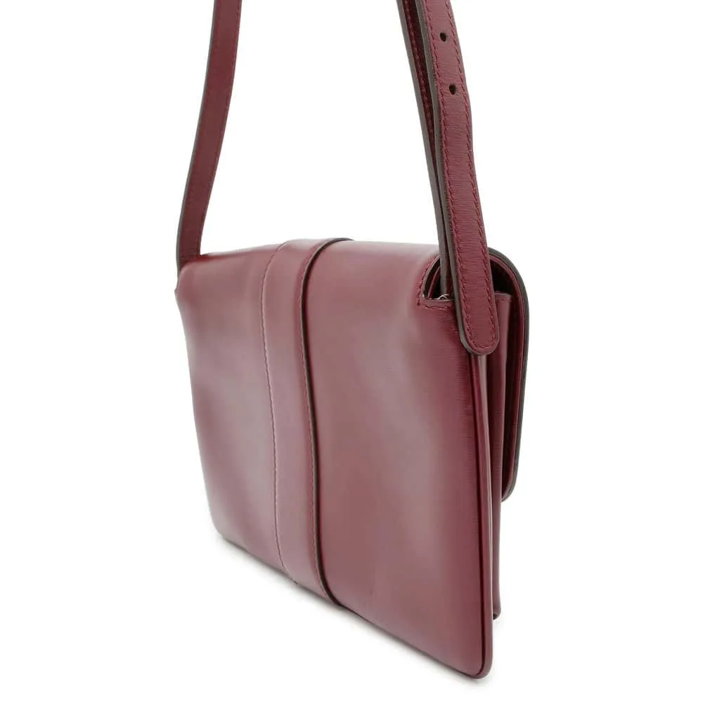 Gucci GG Marmont Ally Shoulder Bag Bordeaux 550129 Leather Size Small