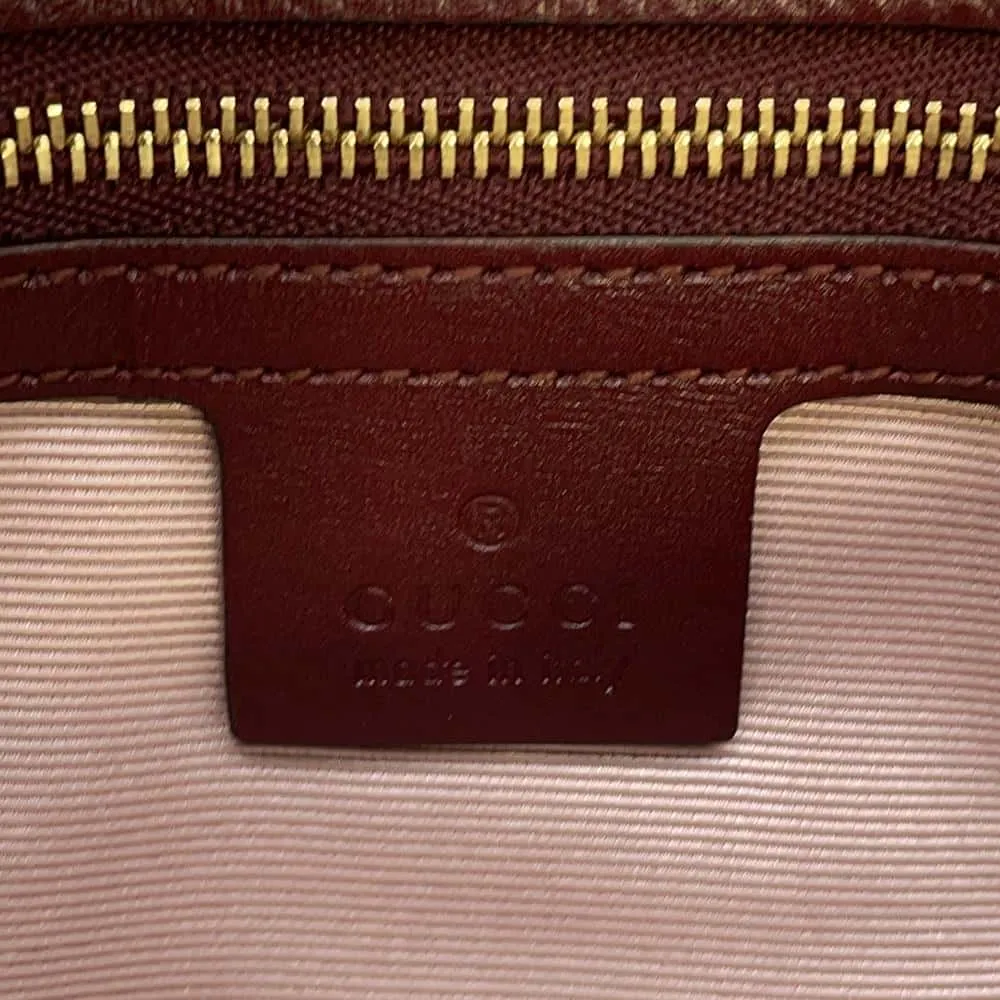 Gucci GG Marmont Ally Shoulder Bag Bordeaux 550129 Leather Size Small