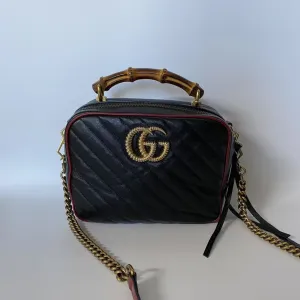 Gucci GG Marmont Bamboo Black Shoulder Bag