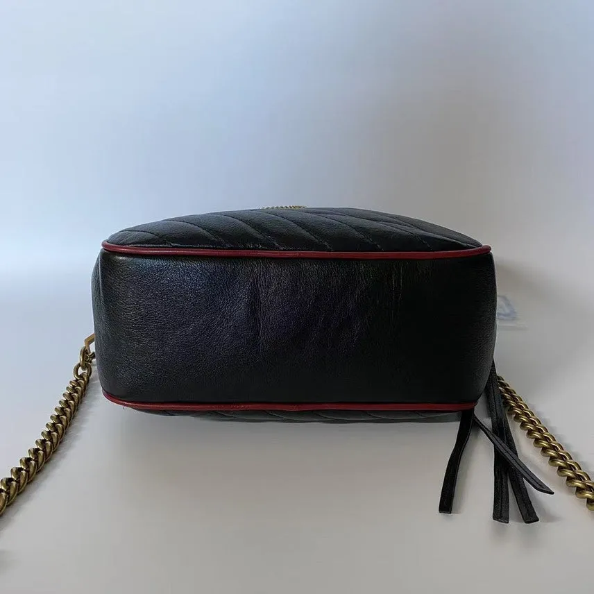 Gucci GG Marmont Bamboo Black Shoulder Bag
