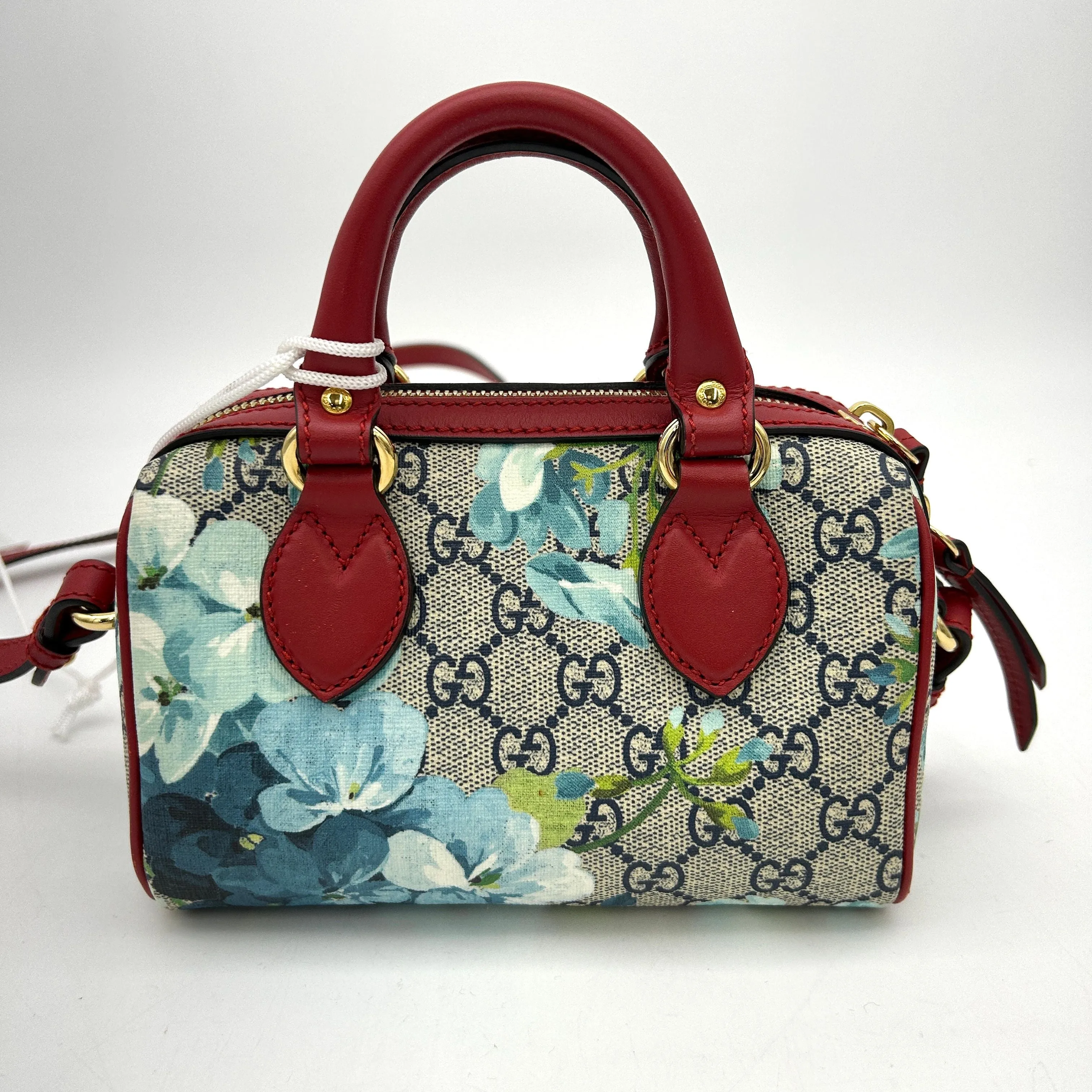 Gucci GG Supreme Blooms Mini Boston Bag - Blue Mini Bags, Handbags LA23320