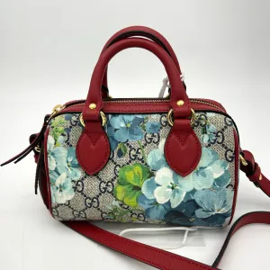 Gucci GG Supreme Blooms Mini Boston Bag - Blue Mini Bags, Handbags LA23320