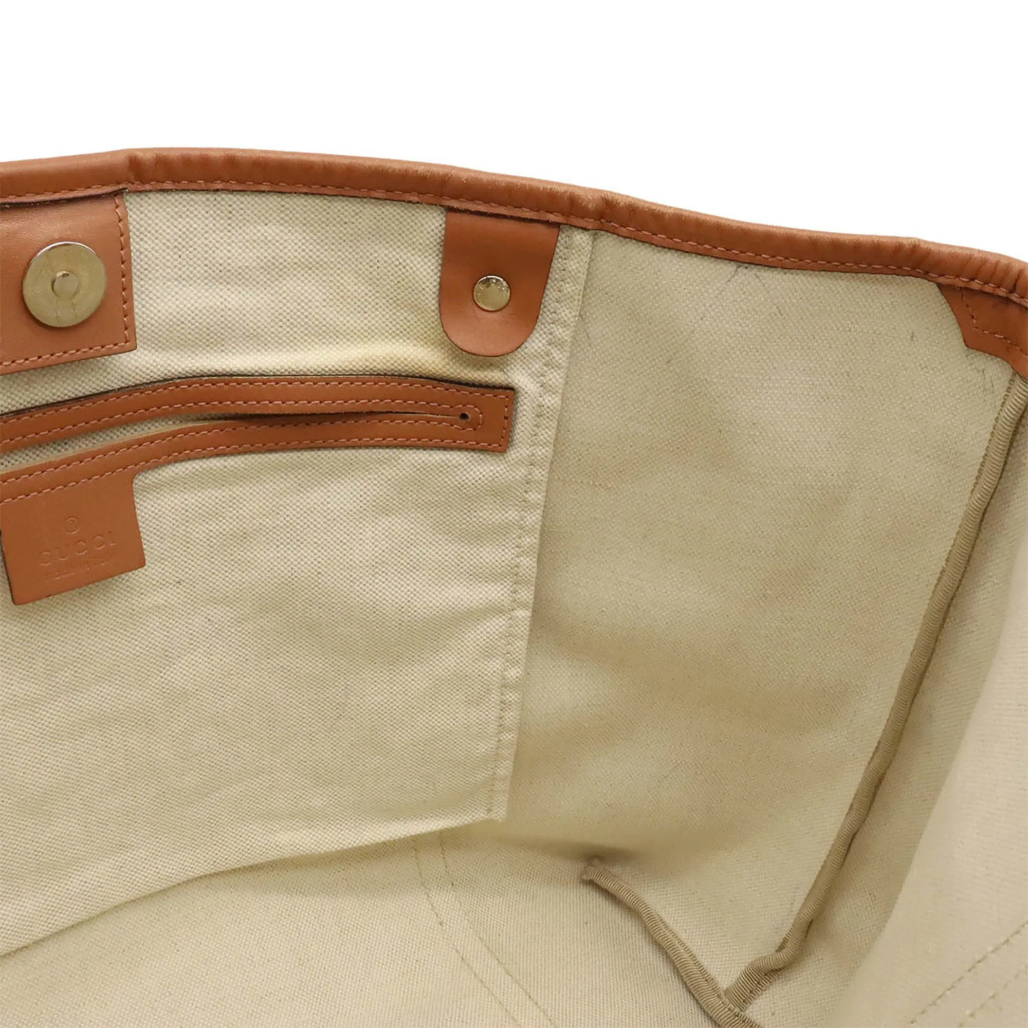 GUCCI GG Supreme Tote Bag Shoulder PVC Leather Beige Pink Brown 197953