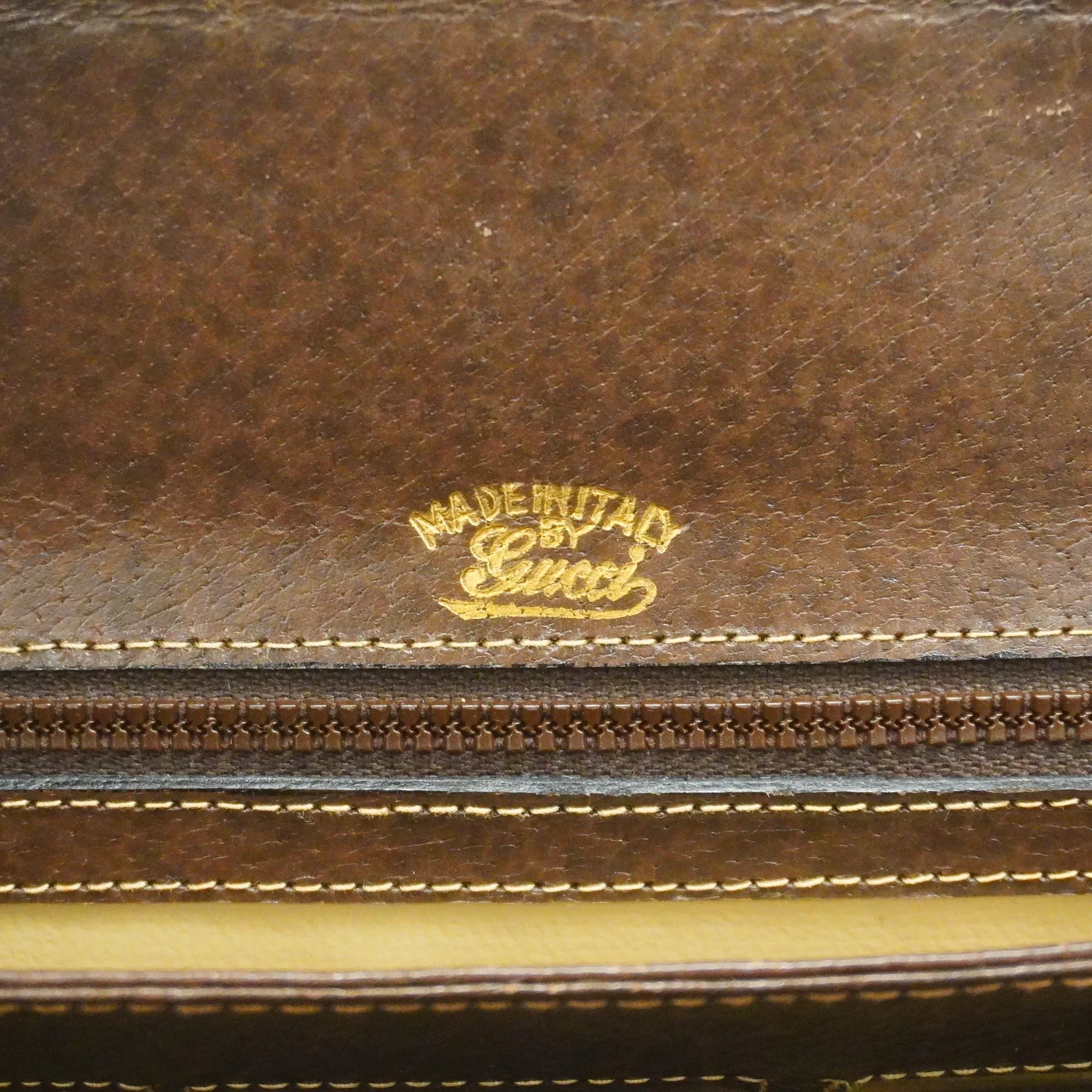 GUCCI  Handbag Women's Leather Handbag Brown