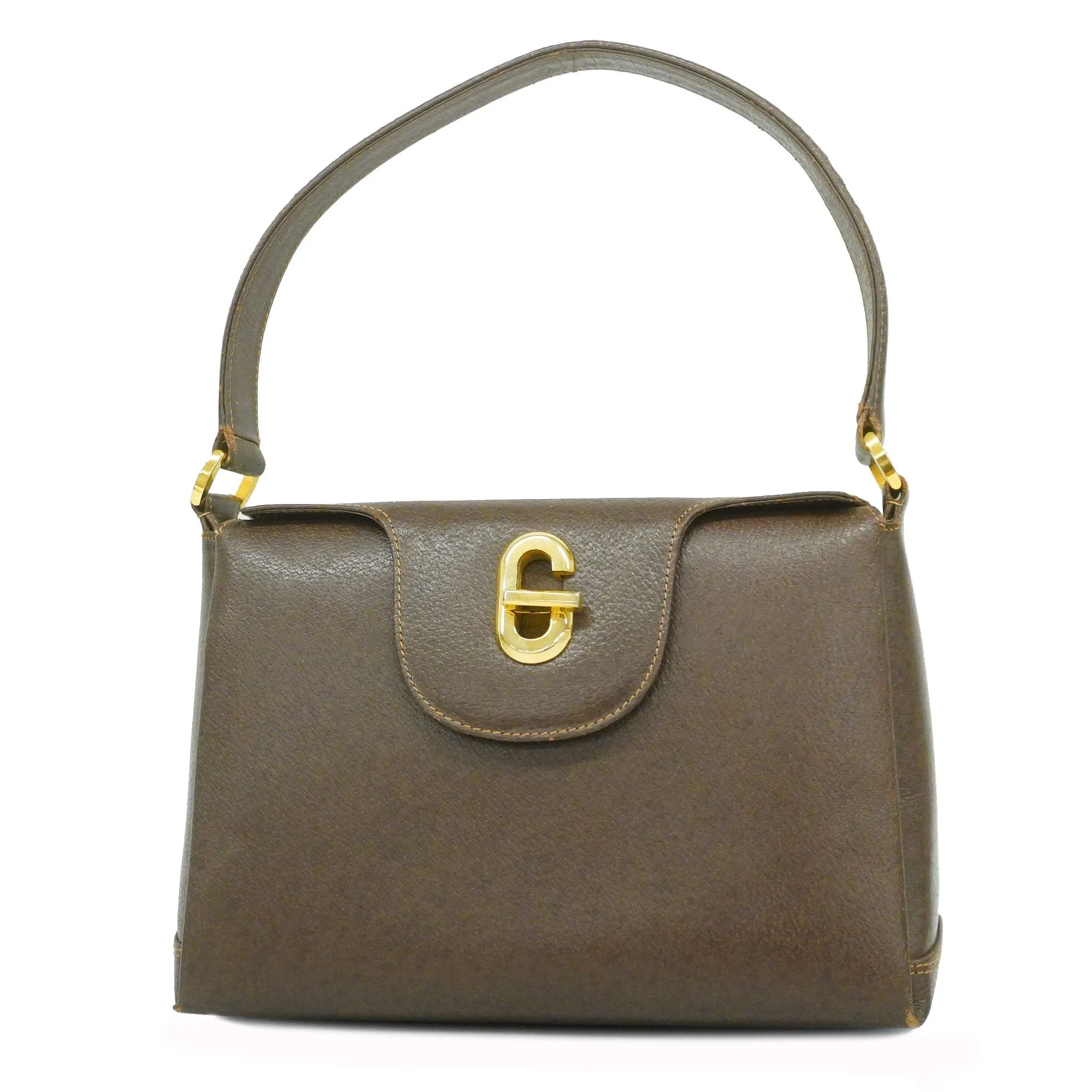 GUCCI  Handbag Women's Leather Handbag Brown