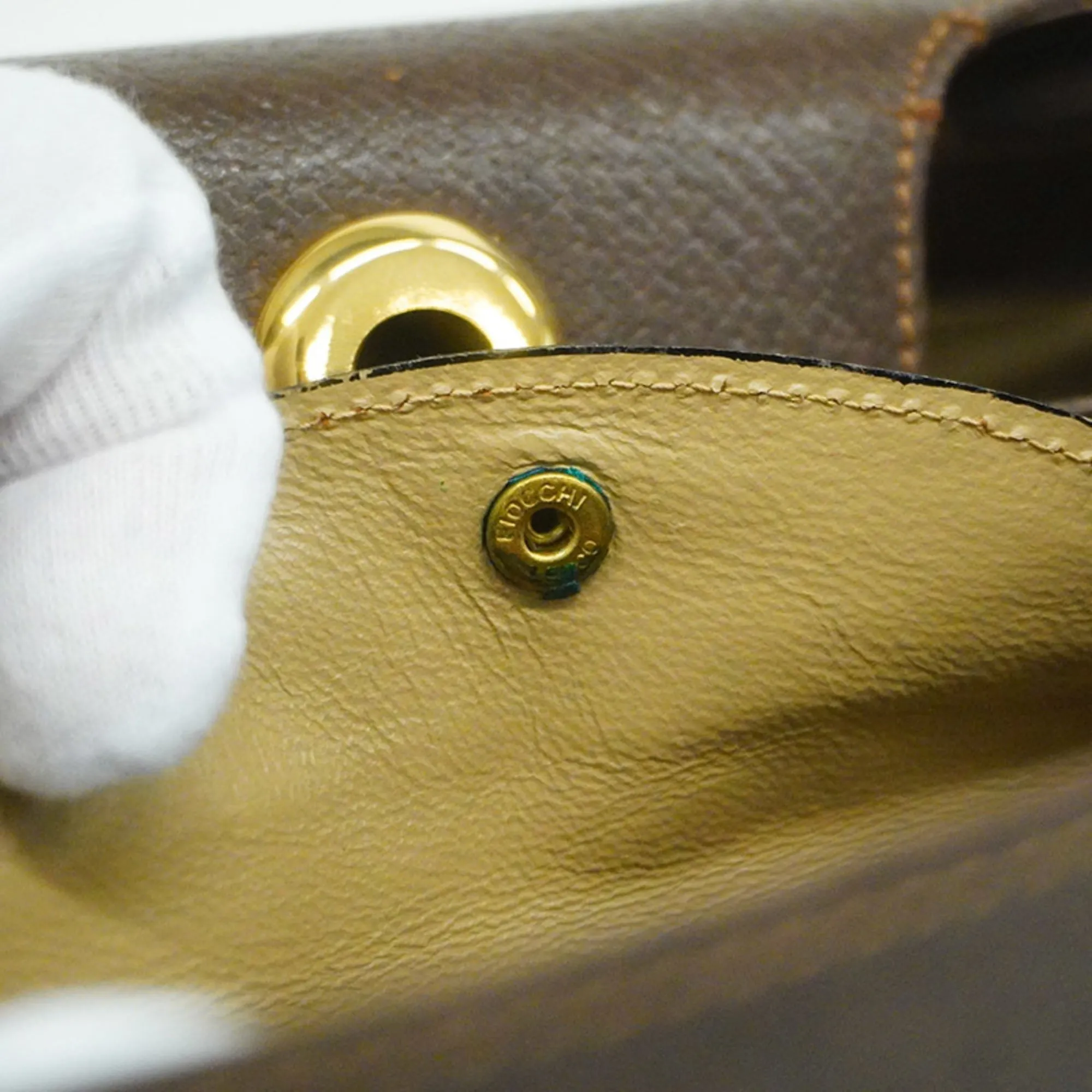 GUCCI  Handbag Women's Leather Handbag Brown
