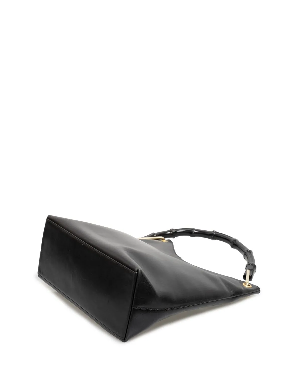 Gucci Hobo Black Bamboo Calf Leather Shoulder Bag - AWL1994