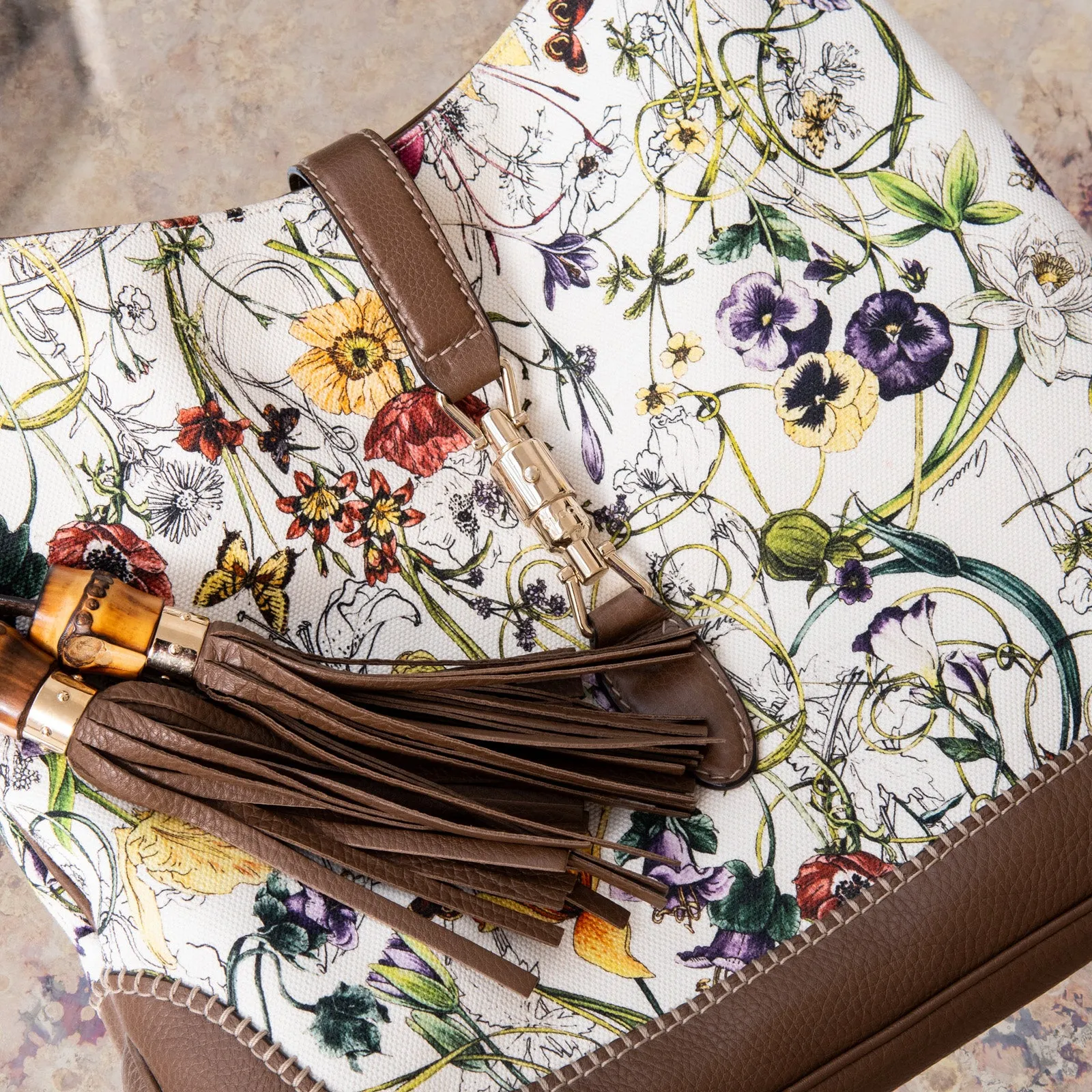 Gucci Jackie Floral Hobo Bag