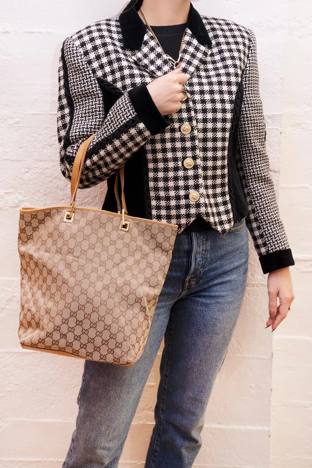 Gucci Monogram Canvas Bucket Bag - AGL1578