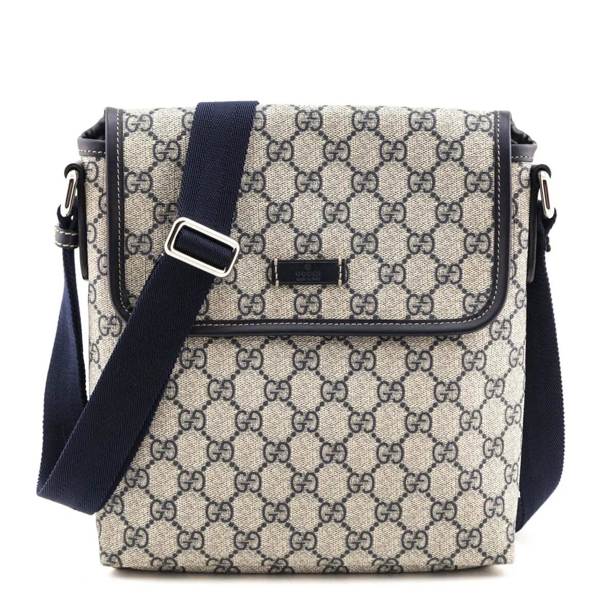 Gucci Navy GG Supreme Small Messenger Bag