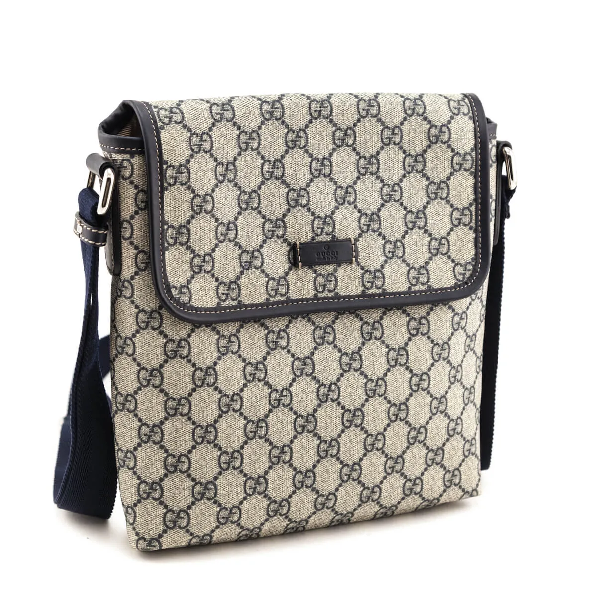 Gucci Navy GG Supreme Small Messenger Bag
