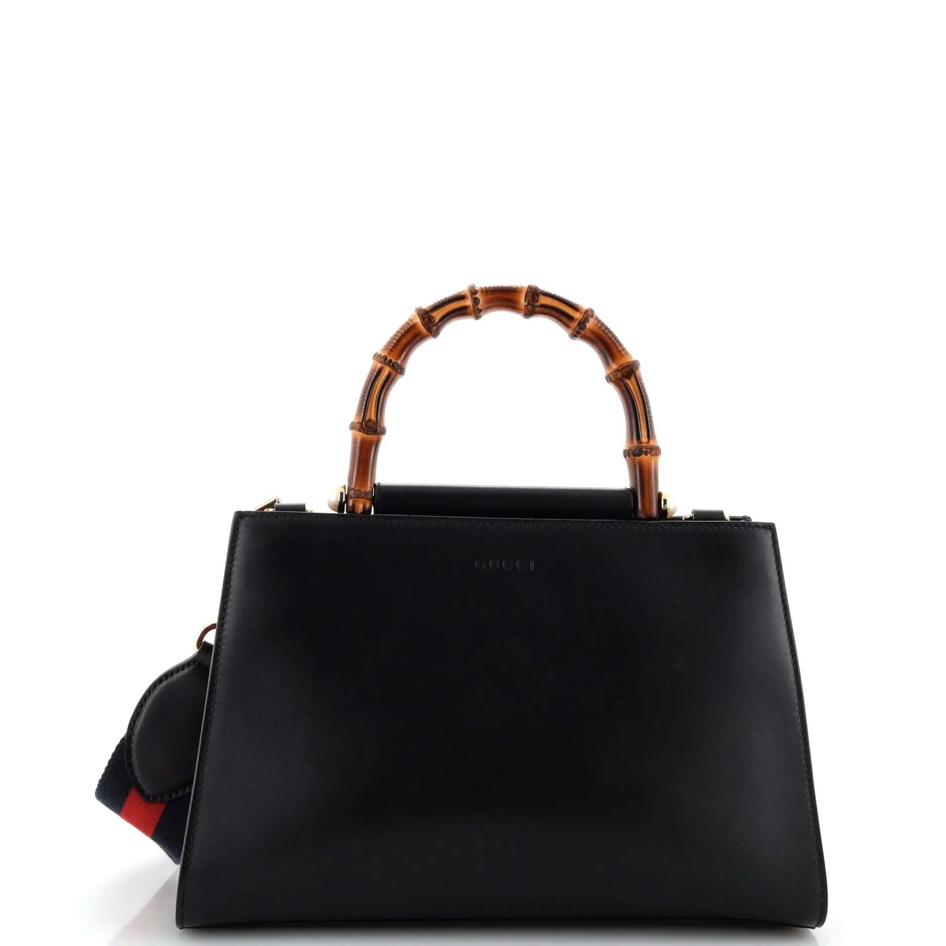 GUCCI Nymphaea Top Handle Bag Leather Small