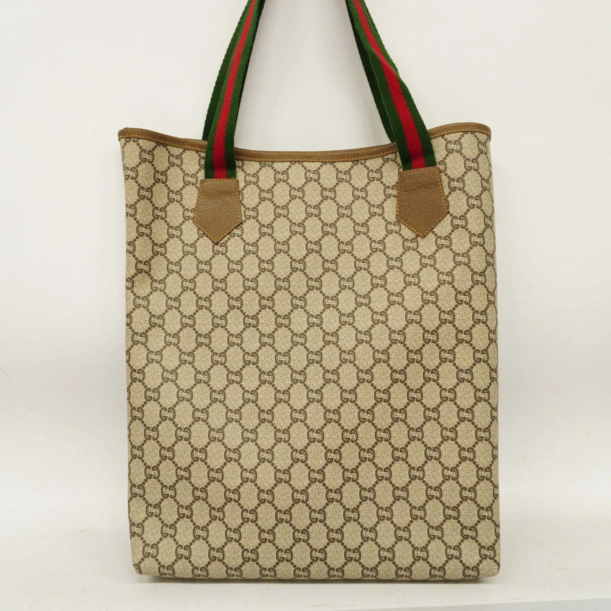Gucci  Sherry Line Tote Bag 137396 Women's GG Plus,PVC Tote Bag Beige