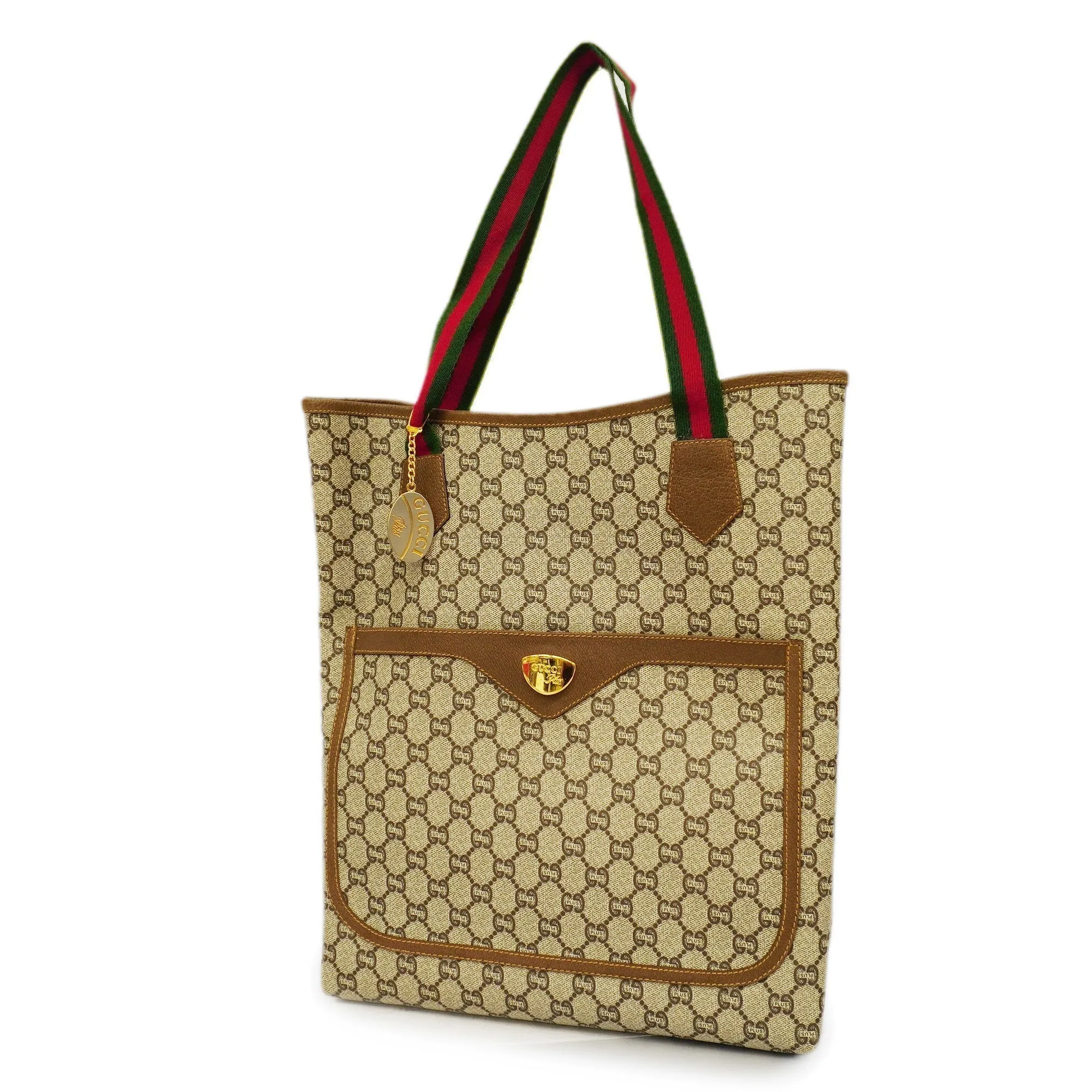 Gucci  Sherry Line Tote Bag 137396 Women's GG Plus,PVC Tote Bag Beige