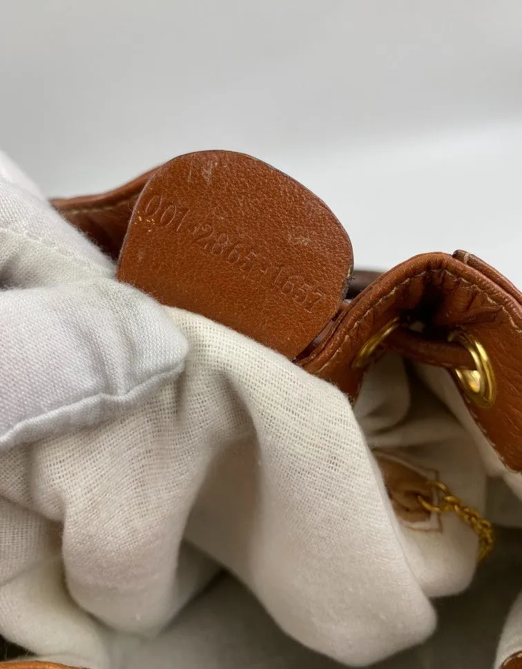 Gucci Tan Bucket Bag w Bamboo Handles