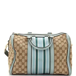 GUCCI Vintage Web Boston Bag GG Canvas Medium