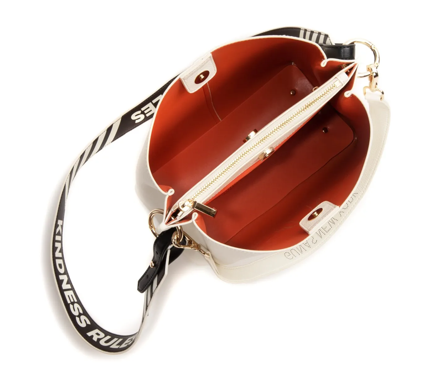 Gunas New York Tabitha Cream Bucket Shoulder Bag