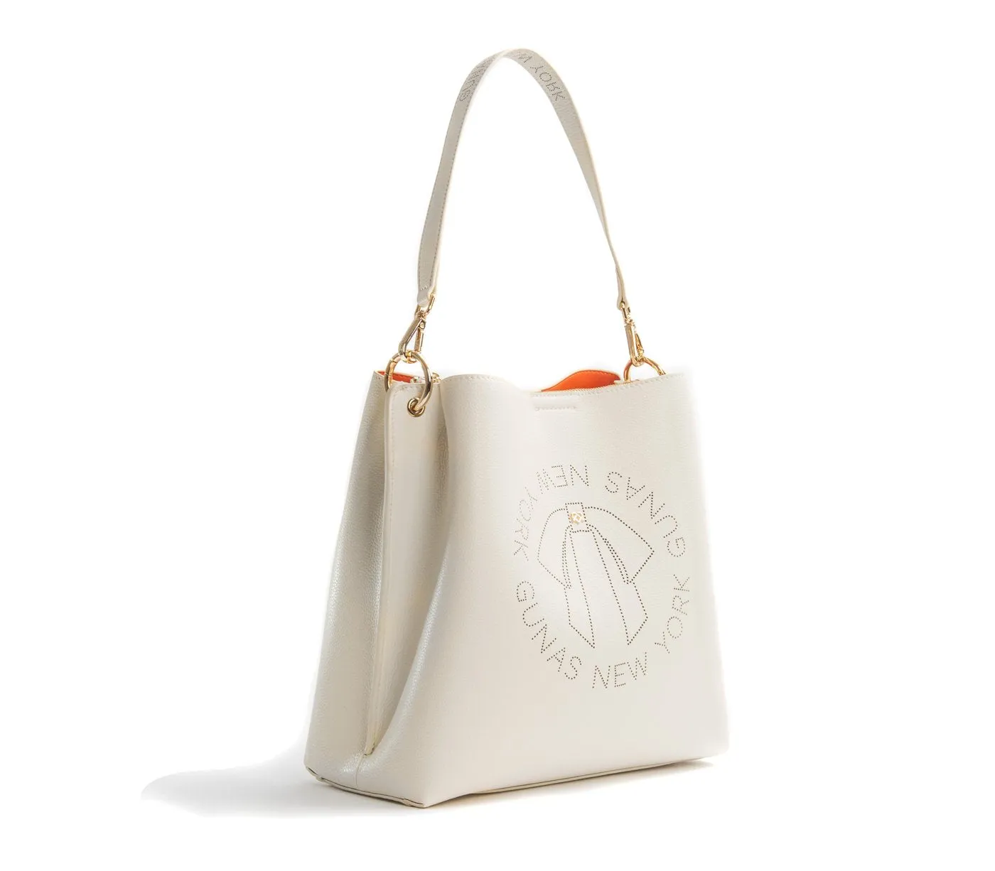 Gunas New York Tabitha Cream Bucket Shoulder Bag