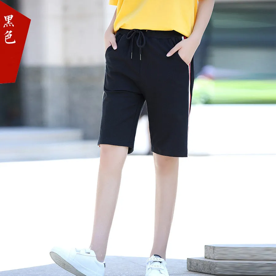 Gym Shorts Women Summer Loose INS Outdoor Jogging Korean Casual High Waist BF Pants Straight Bermuda Shorts