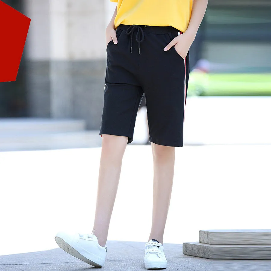 Gym Shorts Women Summer Loose INS Outdoor Jogging Korean Casual High Waist BF Pants Straight Bermuda Shorts