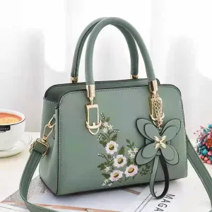 H1757 - Korean Embroidered Butterfly Handbag