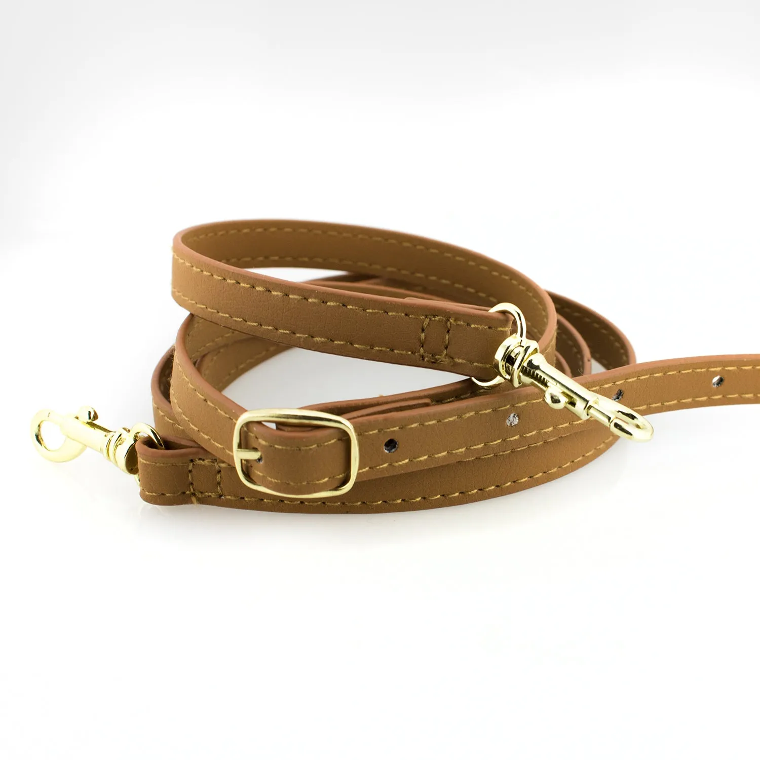 Half Moon Crossbody - Camel and Clear