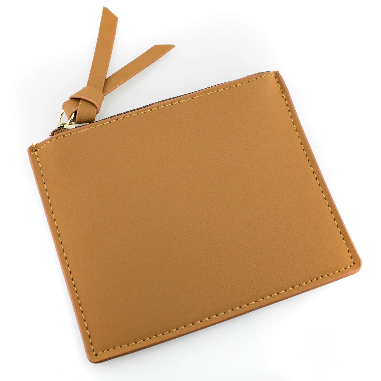 Half Moon Crossbody - Camel and Clear