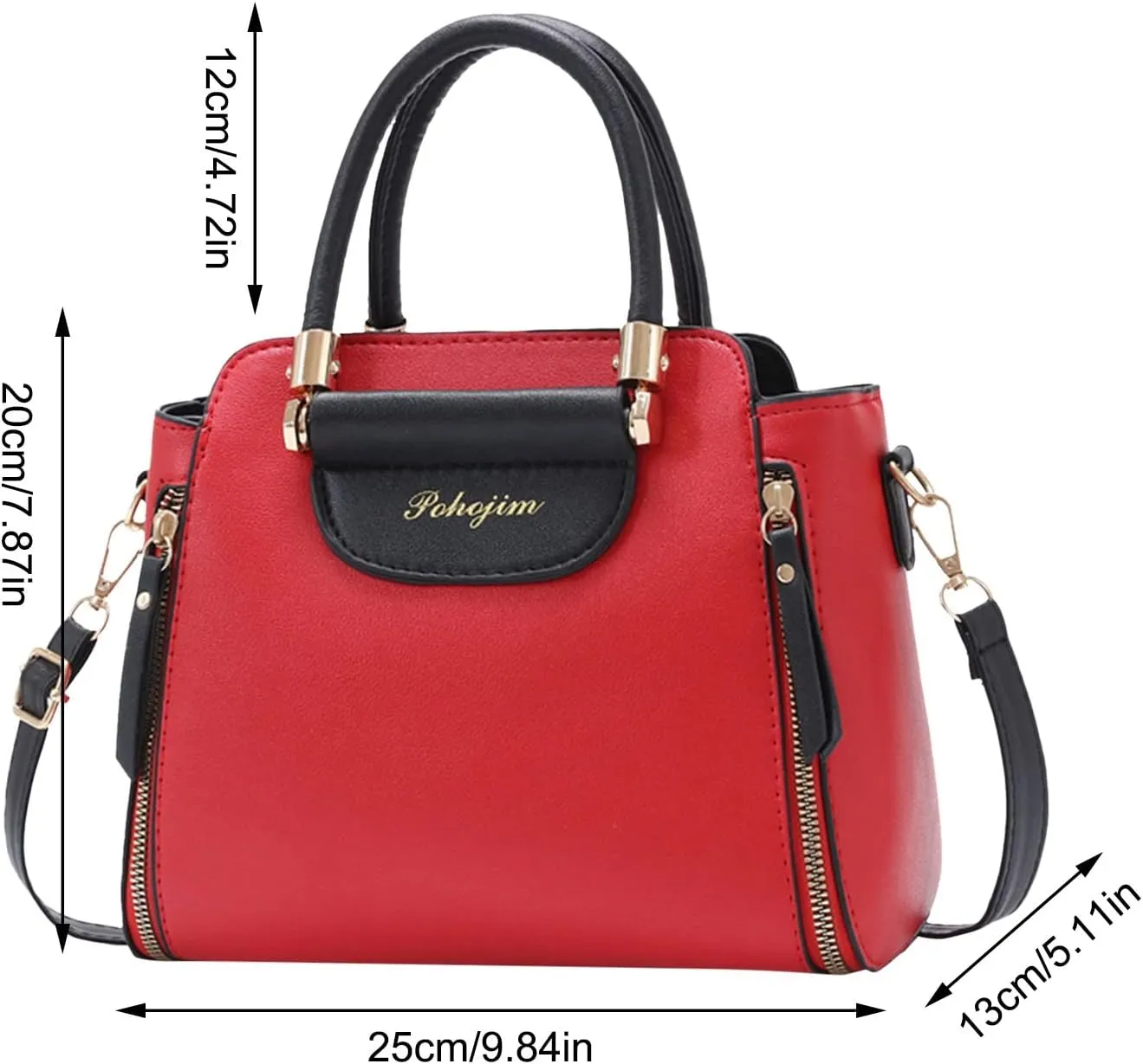 Handbag Women Bags Versatile PU Leather Crossbody Bags Single Shoulder Bag Leather Messenger Vintage (Blue, One Size)