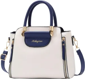 Handbag Women Bags Versatile PU Leather Crossbody Bags Single Shoulder Bag Leather Messenger Vintage (Blue, One Size)