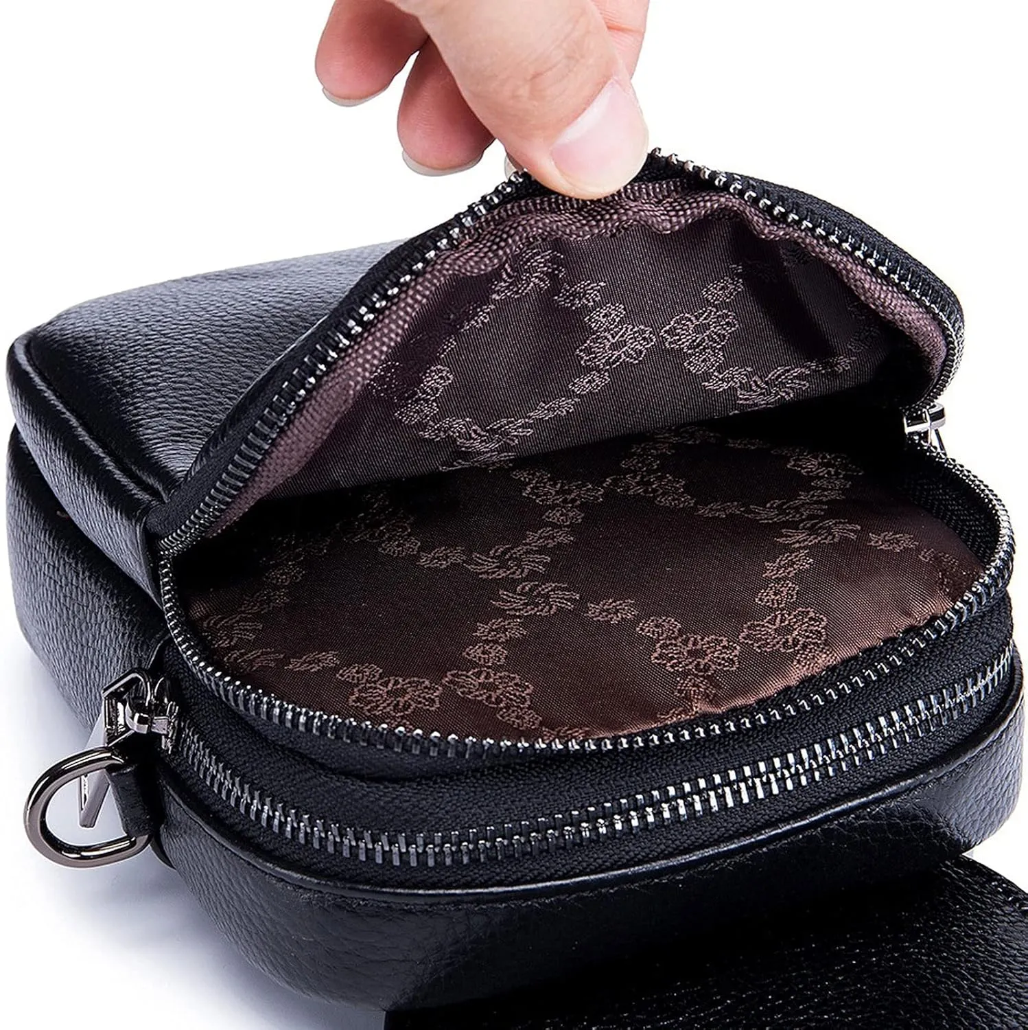 Handbags Shoulder Bags Leather Shoulder Bags Women Small Leather Crossbody Bag Women Phone Purse Lady Mini Messenger Bag (Blue)