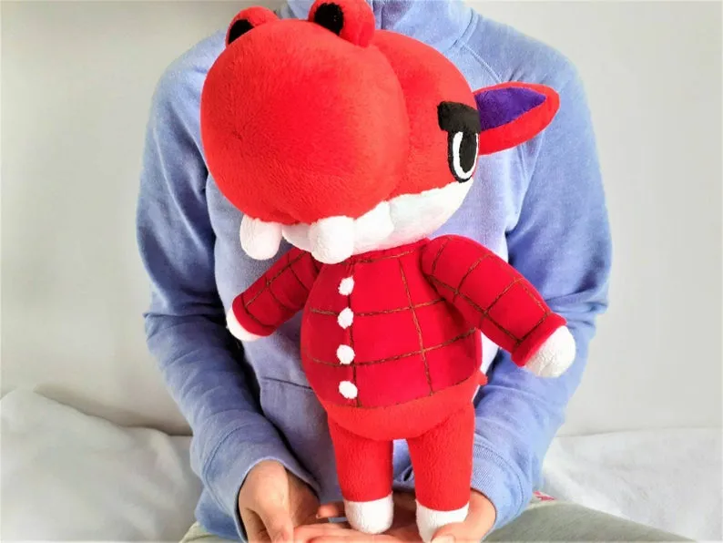 Handmade custom Biff the hippo plush