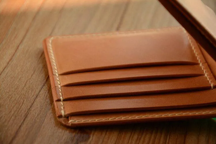 Handmade Japanese Shinki Hikaku Shell Cordovan Leather Wallet Original Beige