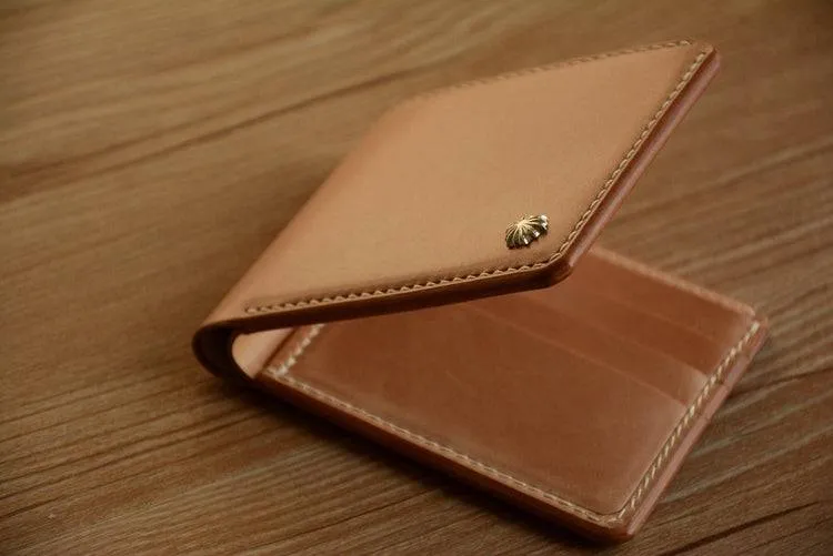 Handmade Japanese Shinki Hikaku Shell Cordovan Leather Wallet Original Beige