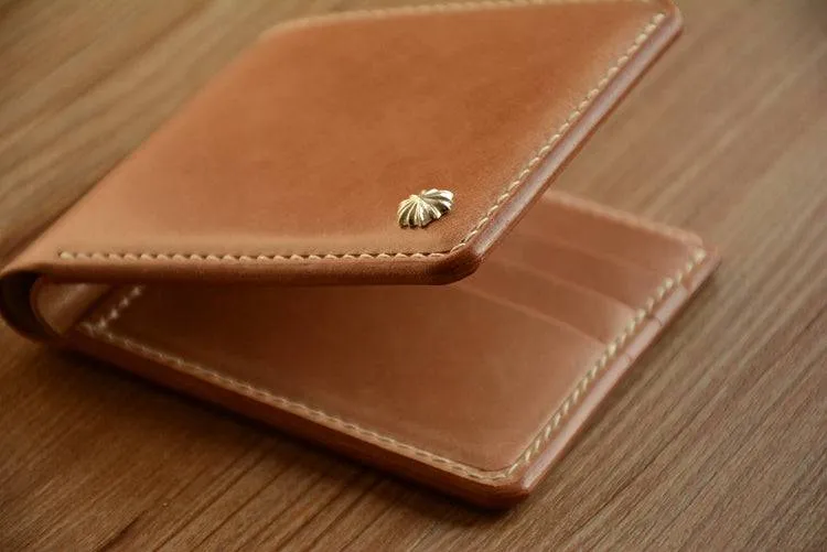 Handmade Japanese Shinki Hikaku Shell Cordovan Leather Wallet Original Beige