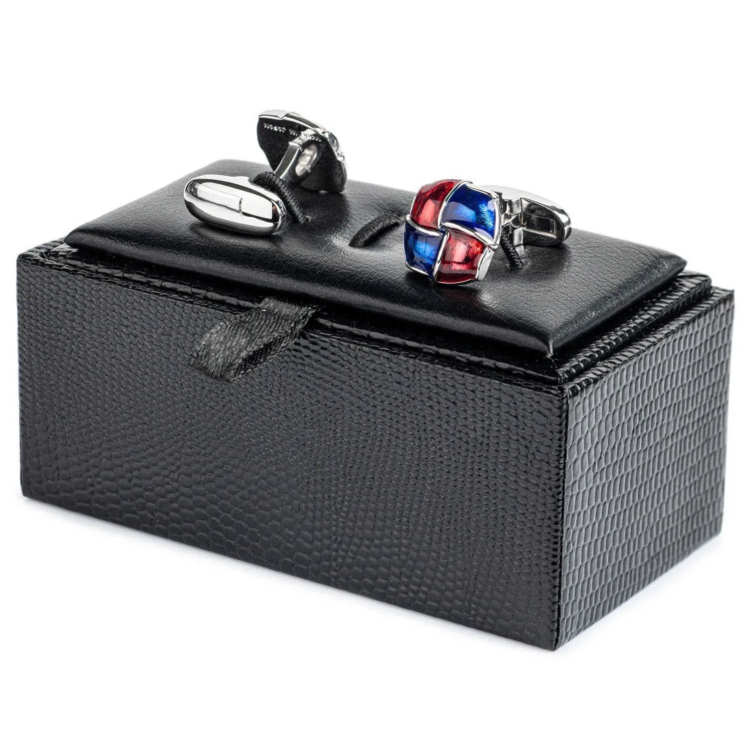 Harajuku Blue and Red Japanese Cufflinks