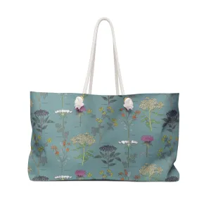 Healing Herbs Weekender Bag in Aqua